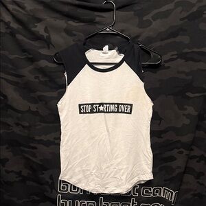 Black and White Star Logo Tank Top